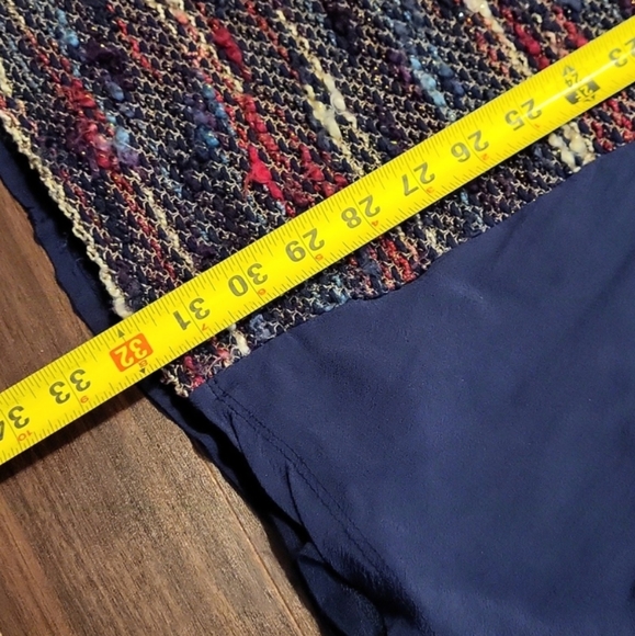 Anthropologie Maeve Blue Multicolored Knit Boucle Textured Tweed Dress - Picture 7 of 8